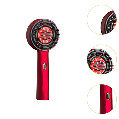 Profesyonel LED Kırmızı Işıklı Saç Derisi Masaj Aleti – Yağ Hazneli & 3 Kademeli